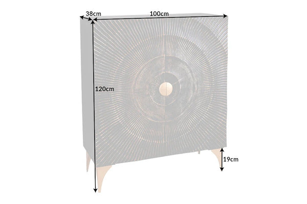 Cabinet Golden Eye 120cm Mango Wood Black
