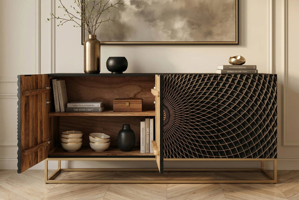 Sideboard Illusion 177cm Mango Wood Black