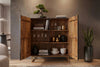 Cabinet Fossil 120cm Mango Wood Black