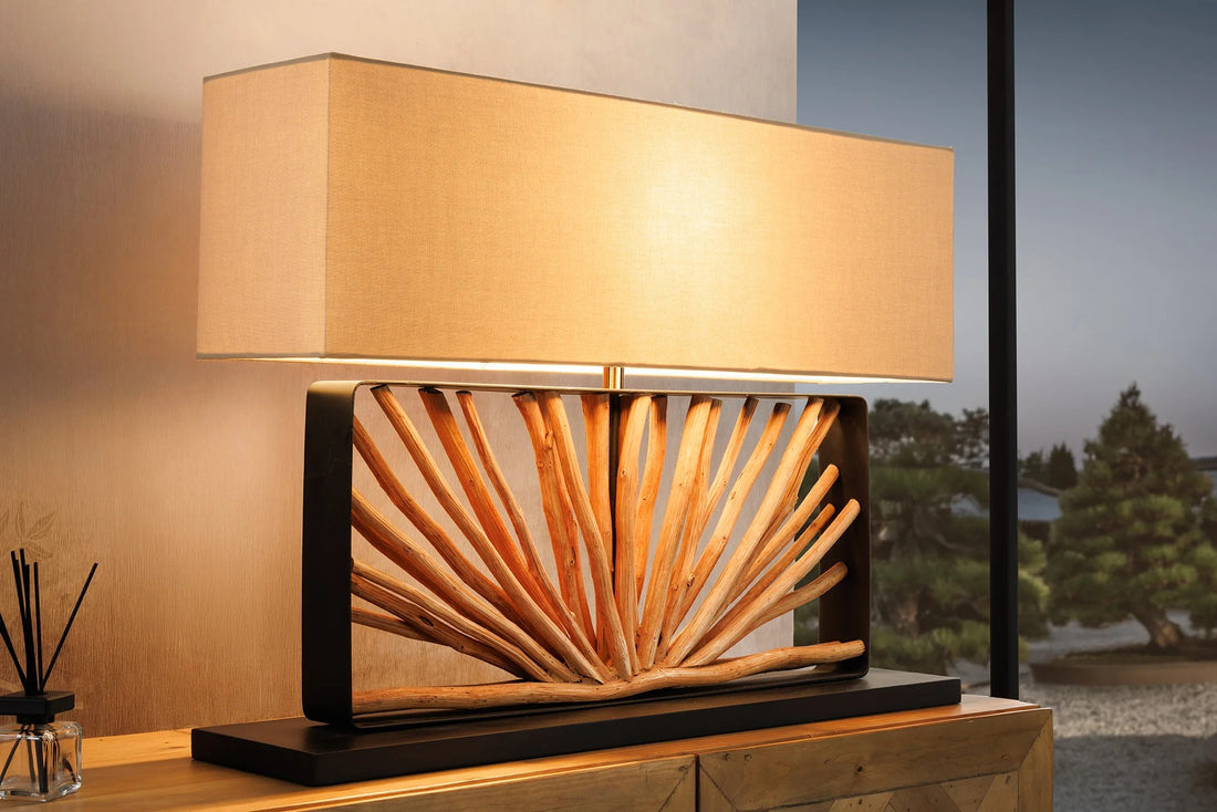 Table Lamp Euphoria 80cm Longan Wood Natural