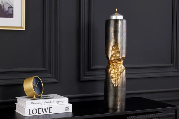 Decorative Vase Precious 50cm Metal Black Gold