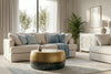 Round Coffee Table Orient 60cm Gold Blue
