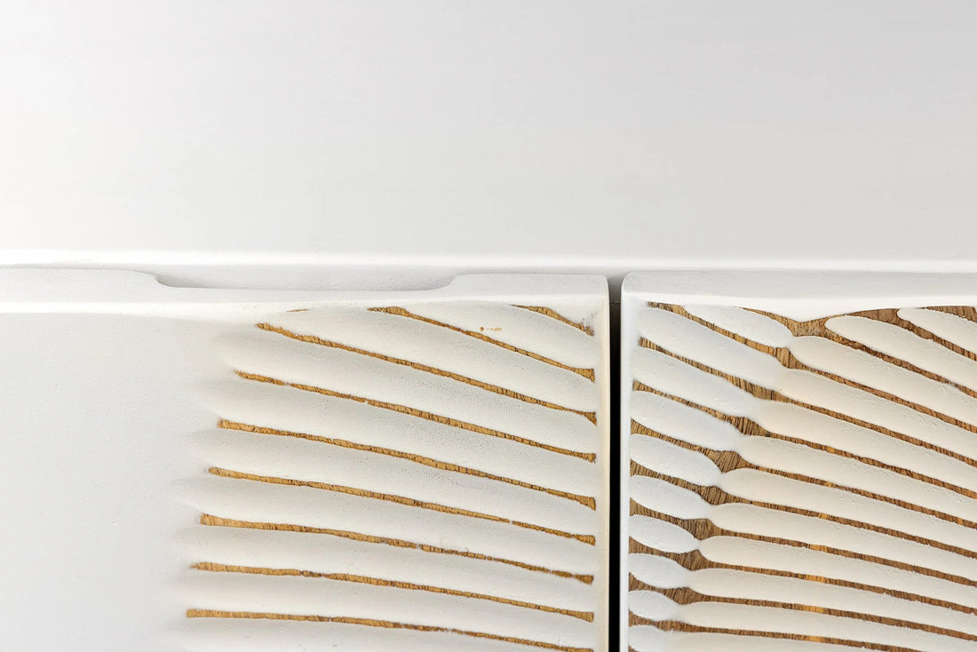 TV Stand Golden Eye 180cm Mango Wood White