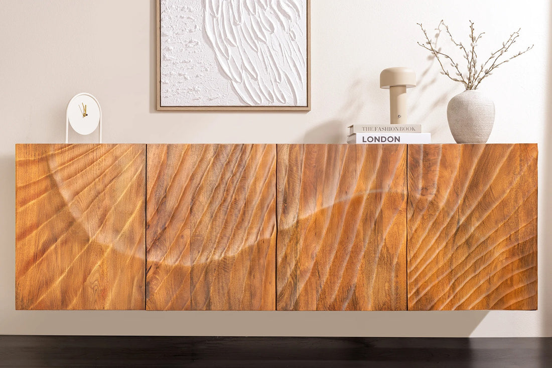 Floating Sideboard Fossil 177cm Mango Wood Brown