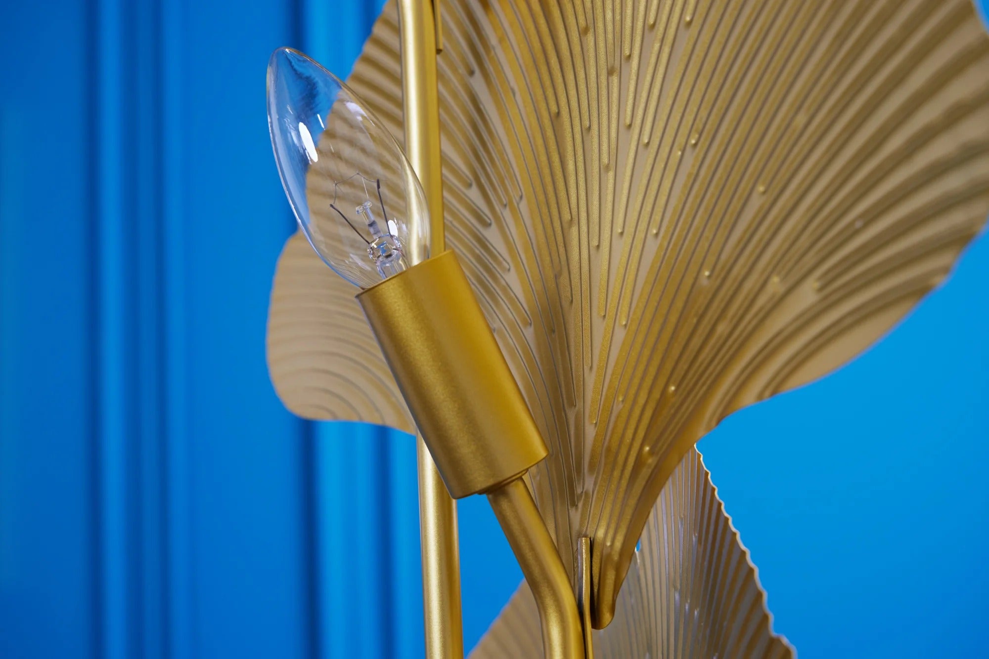 Floor Lamp Ginkgo 160cm Metal Gold