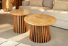 Set Of Two Coffee Tables Yoko 50cm/70cm Acacia Wood Natural