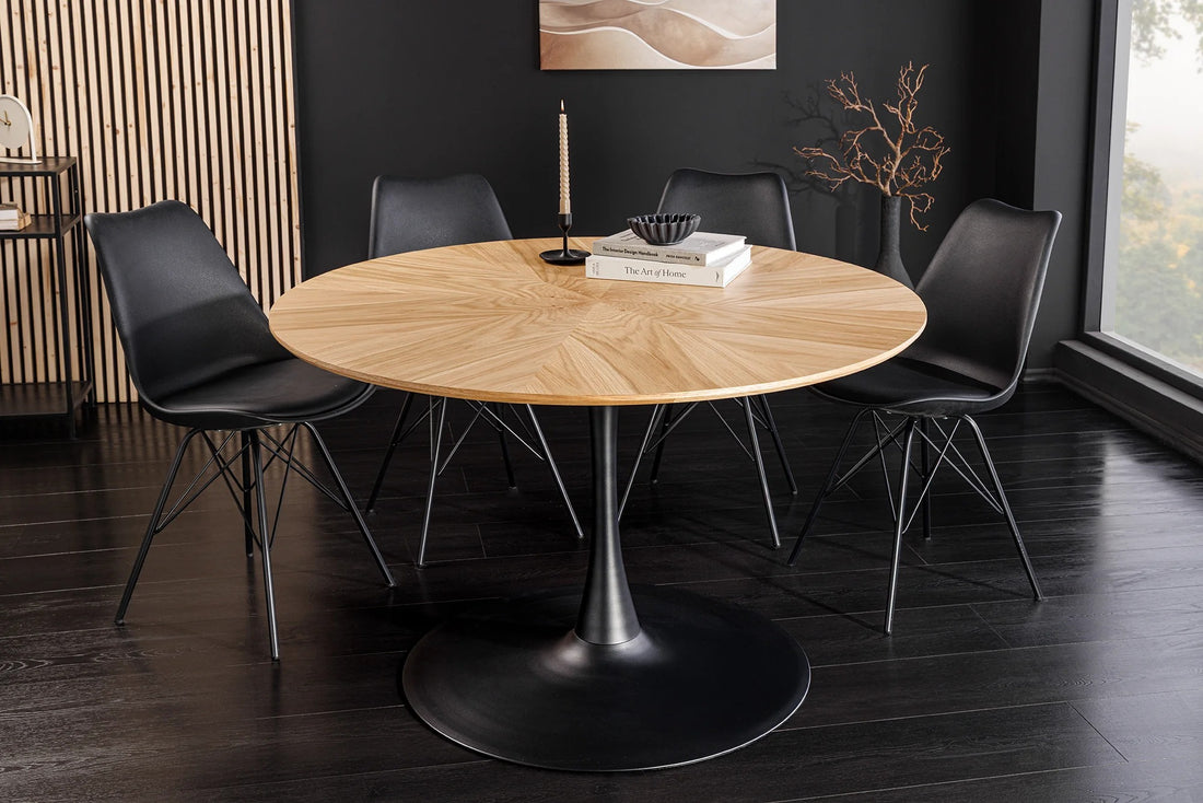 Round Dining Table Atelier 120cm Oak Wood Veneer
