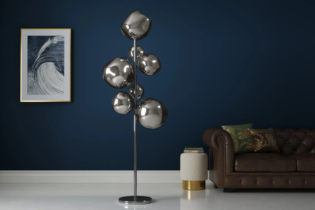 Floor Lamp Liquid Diamond 168cm Smoked Glass Grey