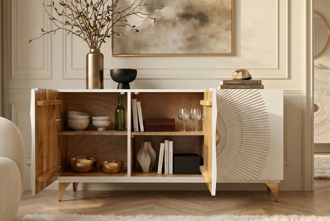 Sideboard Golden Eye 140cm Mango Wood White