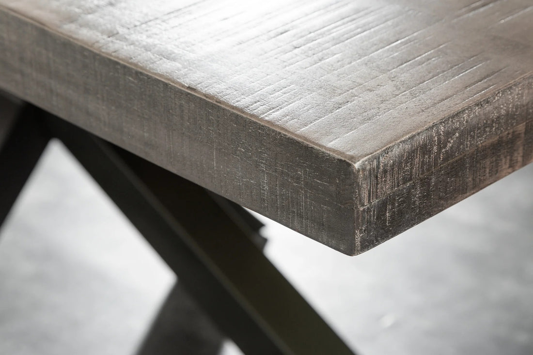 Dining Table Titan 200cm Mango Wood Grey