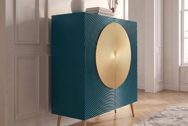 Cabinet Aurum 120cm Mango Wood Turquoise