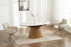 Extendable Dining Table Unique 160-200cm Ceramic White
