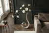 Vase Wave 106cm Metal Silver