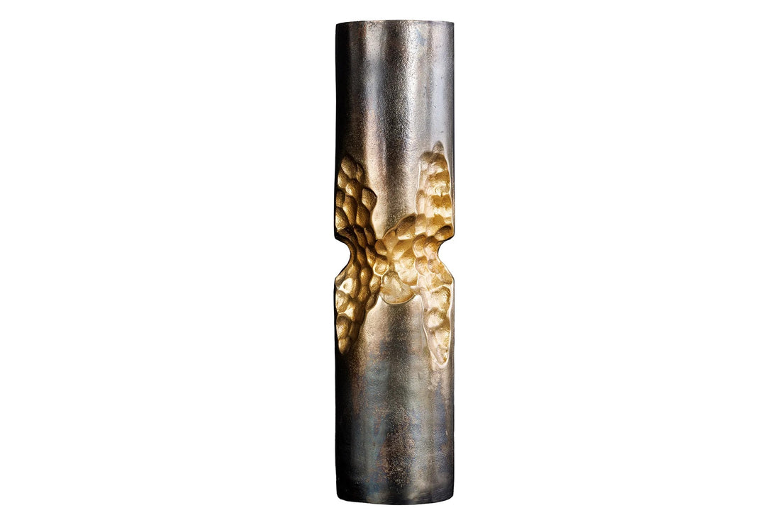Decorative Vase Precious 40cm Metal Black Gold
