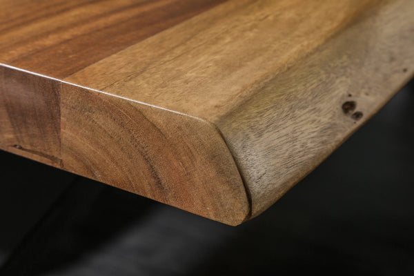 Dining Table Monolith 200cm Acacia Wood Honey X-Frame