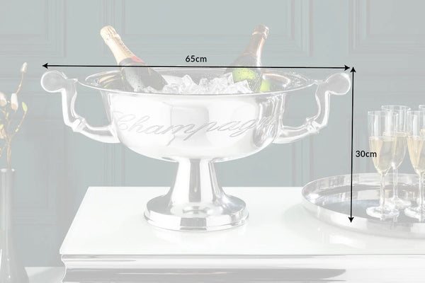 Champagne Cooler 65cm Metal Silver
