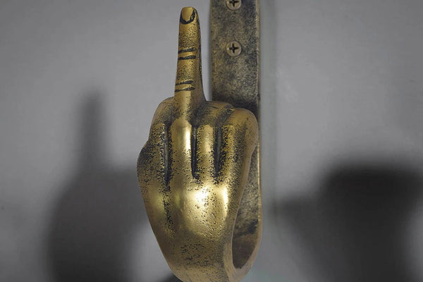 Coat Hook Fingers 17cm Metal Brass