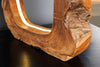 Table Lamp Organic Artwork 48cm Teak Wood Natural