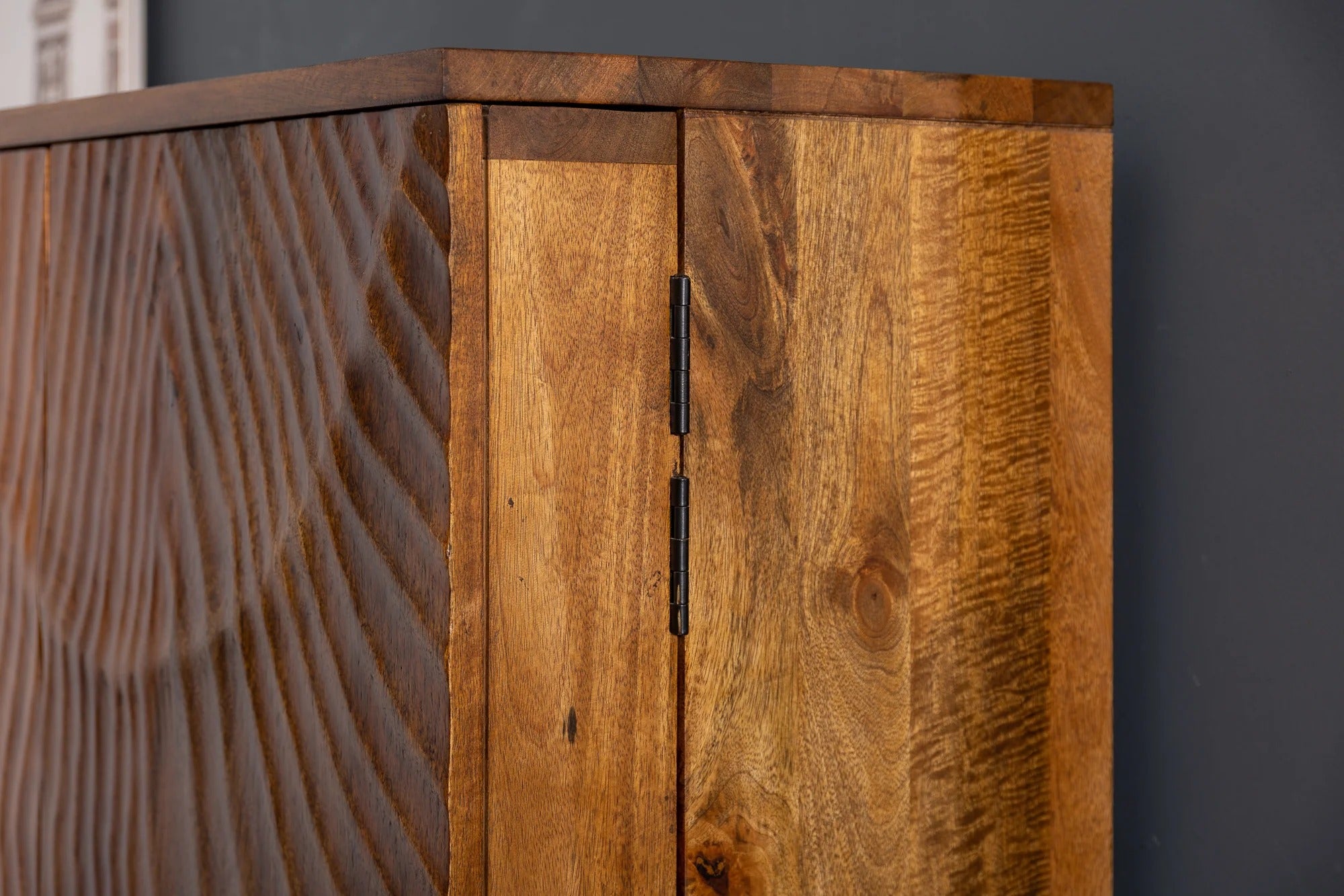 Bar Cabinet Fossil 141cm Mango Wood Brown
