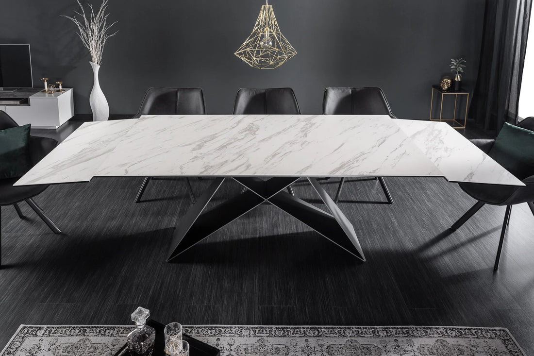 Dining Table Mercury 180-220-260cm Ceramic Marble Look