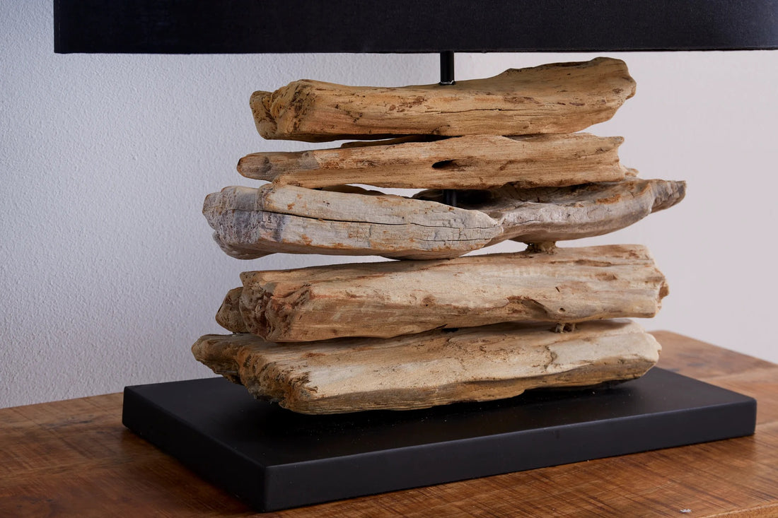 Table Lamp Riverine II 50cm Driftwood Black