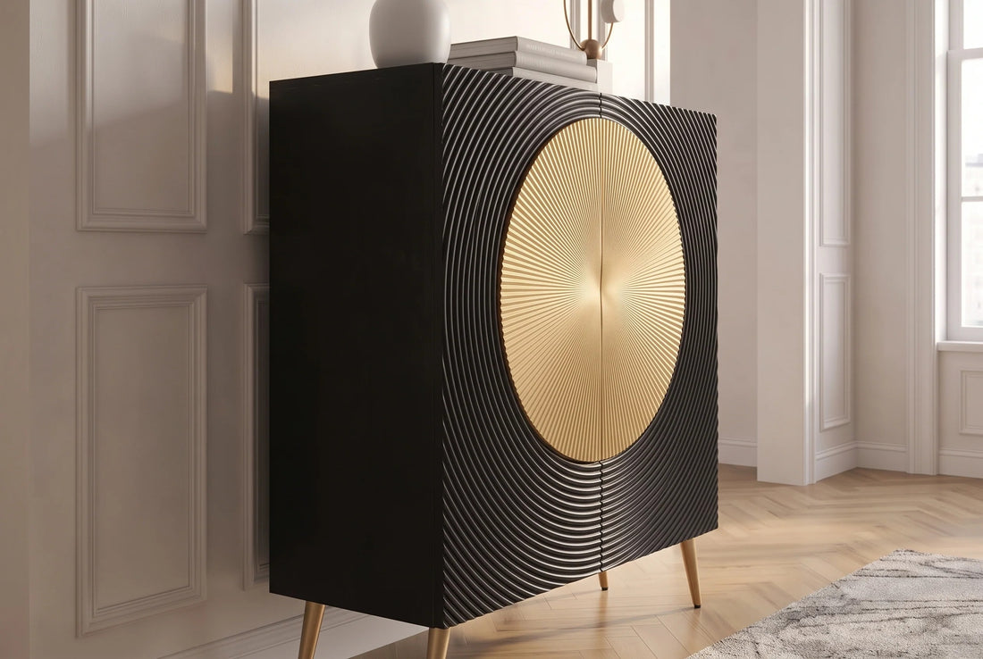 Cabinet Aurum 120cm Mango Wood Black