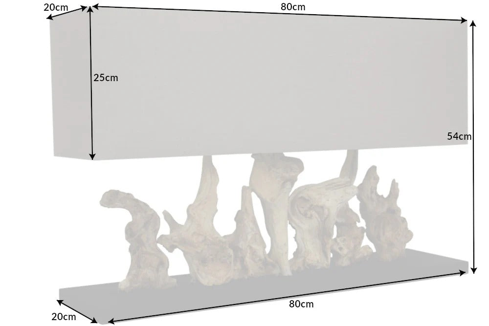 Table Lamp Pure Unique 80cm Driftwood Beige