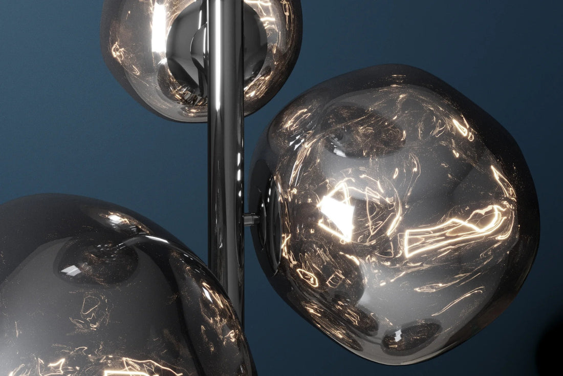 Floor Lamp Liquid Diamond 168cm Smoked Glass Grey