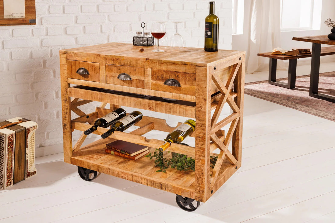Bar Cabinet Bodega 86cm Mango Wood Natural