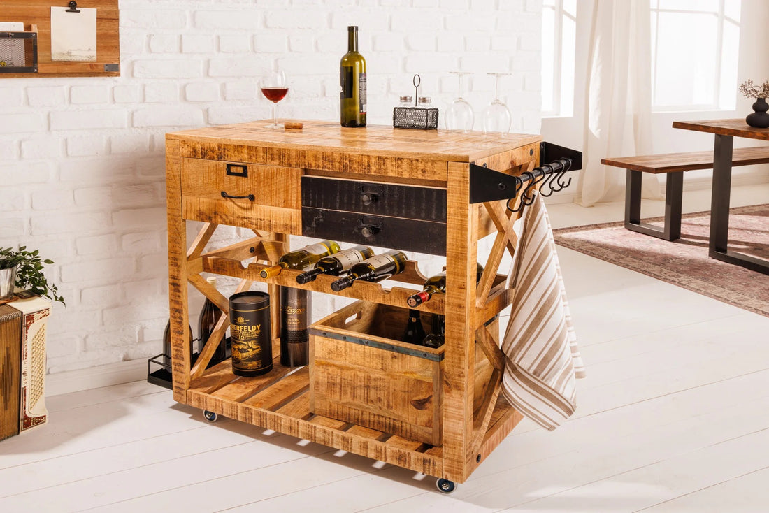 Bar Cabinet Sonora 86cm Mango Wood Natural