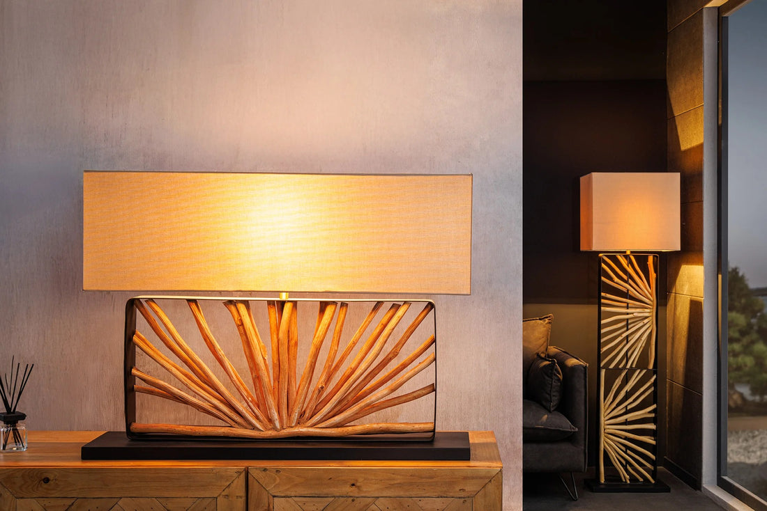 Table Lamp Euphoria 80cm Longan Wood Natural