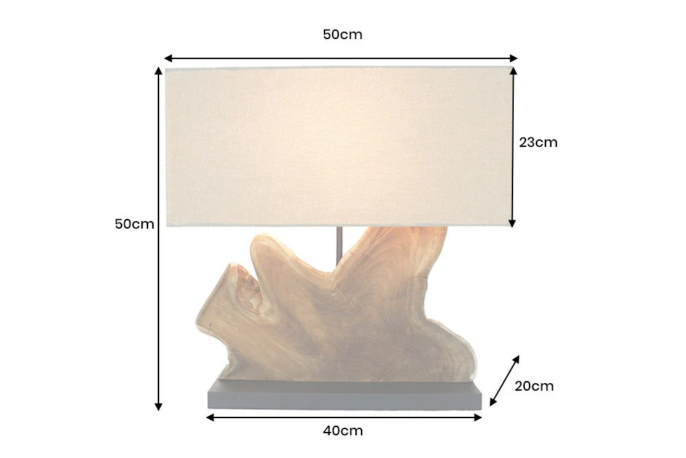 Table Lamp Hypnotic 50cm Teak Wood Natural