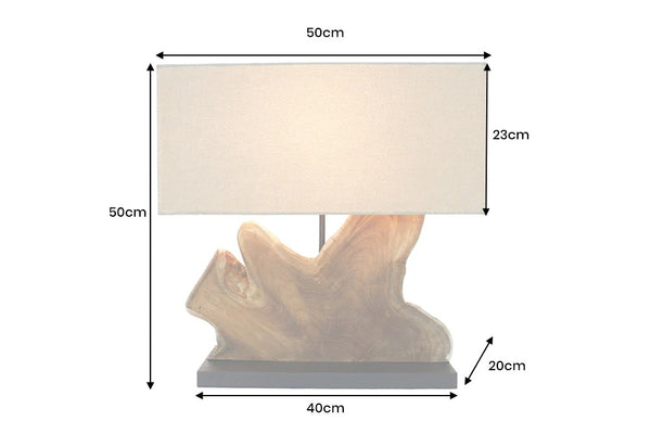 Table Lamp Hypnotic 50cm Teak Wood Natural