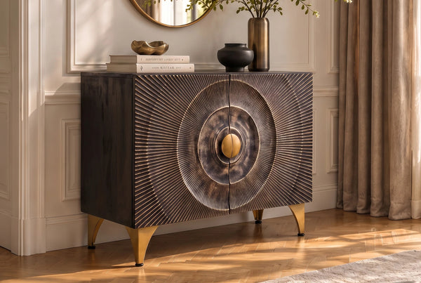 Sideboard Golden Eye 100cm Mango Wood Black