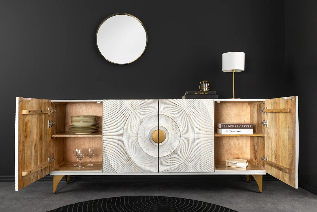Sideboard Golden Eye 177cm Mango Wood White