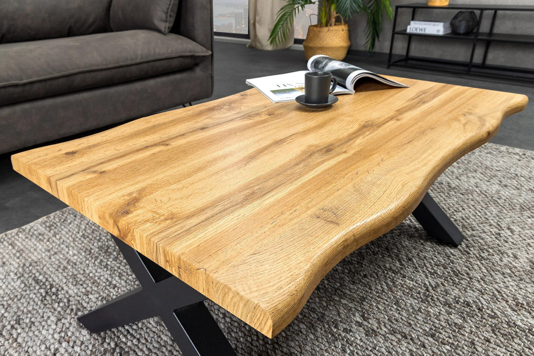 Coffee Table Cortez 90cm Wild Oak Look X-Frame