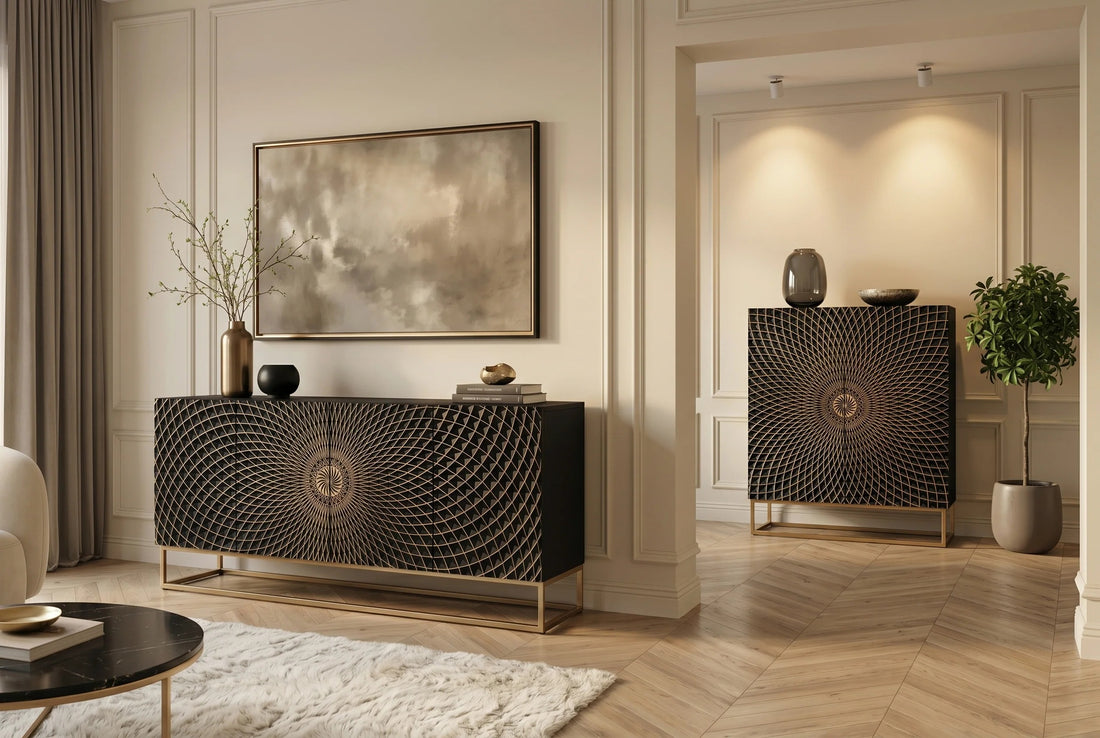 Sideboard Illusion 177cm Mango Wood Black