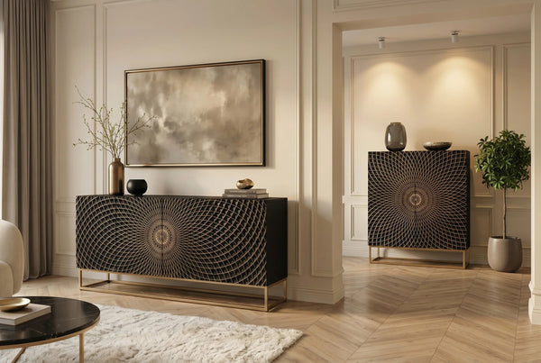 Sideboard Illusion 177cm Mango Wood Black