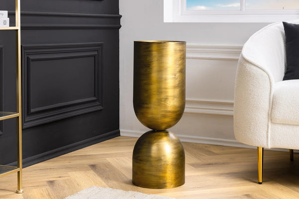 Decorative Vase Sandglass 56cm Metal Gold