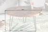 Round Coffee Table Mosaik 70cm Teak Wood Brown