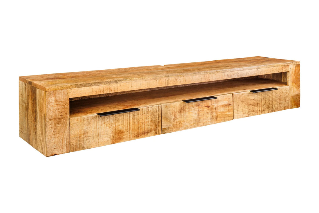 Floating TV Stand Blacksmith 160cm Mango Wood Natural