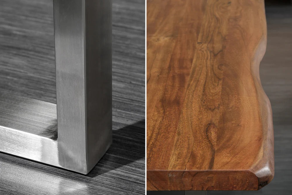Dining Table Monolith 160cm Acacia Wood Honey