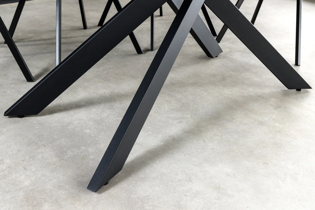 Extendable Dining Table Alpine 160-200cm Ceramic Marble Look