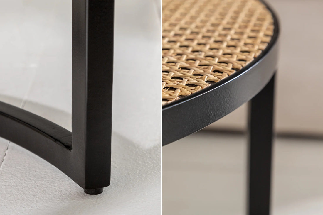Set Of Two Round Nesting Coffee Tables Vienna 50cm/70cm Mango Wood Natural