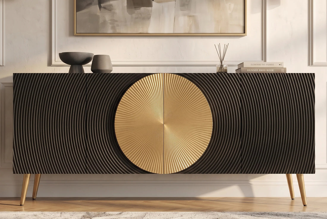 Sideboard Aurum 177cm Mango Wood Black