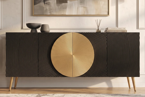 Sideboard Aurum 177cm Mango Wood Black