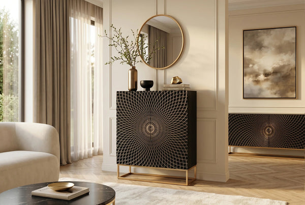 Cabinet Illusion 120cm Mango Wood Black
