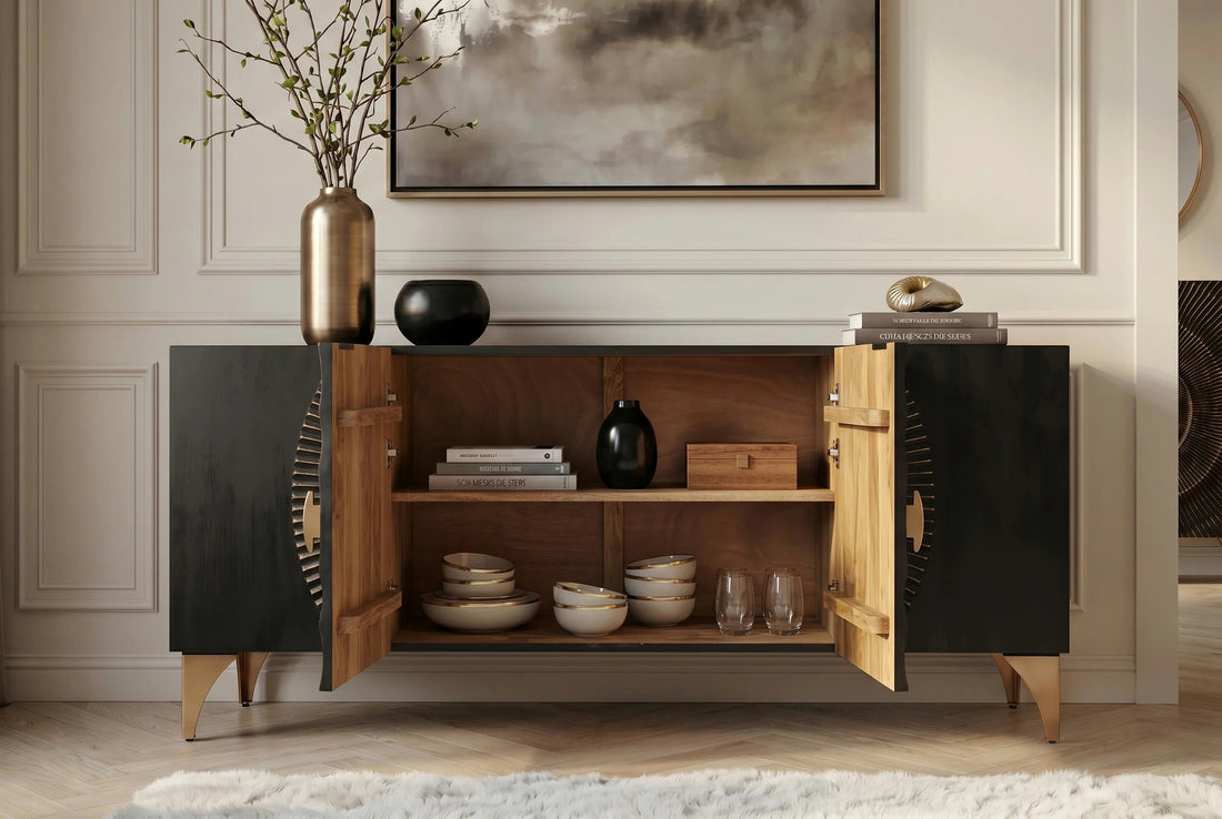 Sideboard Golden Eye 177cm Mango Wood Black