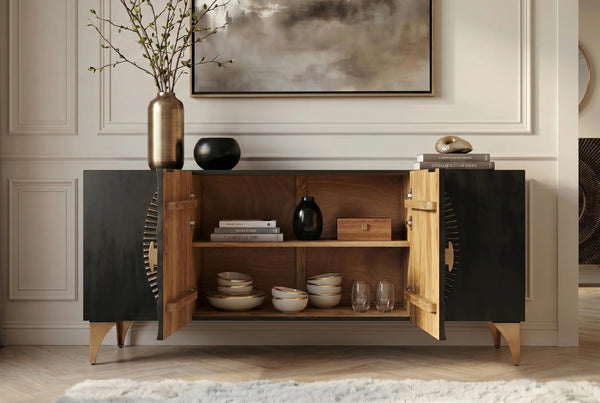 Sideboard Golden Eye 177cm Mango Wood Black