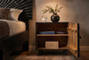 Bedside Table Fossil 50cm Mango Wood Black